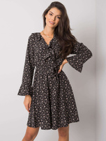 Czarna sukienka we wzory Adalee