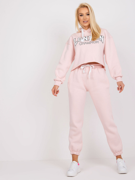 Jasnoróżowy dresowy komplet damski Laraina