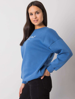 Niebieska bluza bez kaptura damska Cherbourg 