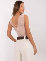 Hurt Jasnoróżowy koronkowy top bez rękawów SUBLEVEL