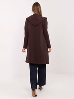 Czekoladowa długa bluza bez zapięcia