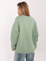  Pistacjowa damska  bluza oversize bez kaptura RUE PARIS