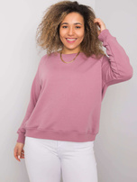 Brudnoróżowa bluza plus size z bawełny Donna