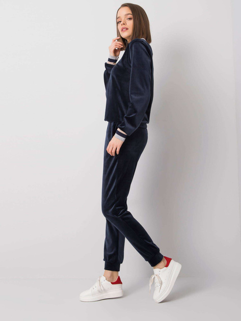 Granatowy komplet welurowy Esti RUE PARIS