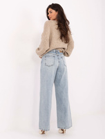 Jasnoniebieskie damskie jeansy wide leg SUBLEVEL