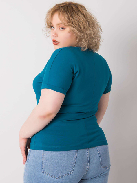 Morska bluzka plus size z dżetami Luce