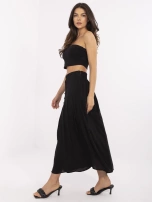 Czarna midi spódnica z plisowaniem SUBLEVEL 