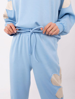 Hurt Jasnoniebieski dresowy komplet z prostymi spodniami