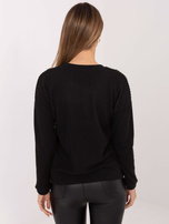 Czarny damski sweter z miękkiej bawełny