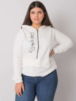 Ecru rozpinana bluza plus size Kaylee