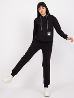 Czarny komplet dresowy bawełniany Mariami