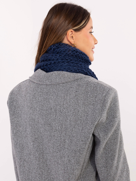 Granatowy długi szal damski