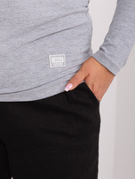 Hurt Szara melanżowa dopasowana bluzka plus size