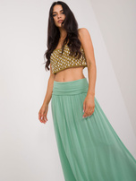 Hurt Pistacjowa maxi spódnica w stylu włoskim Clarence OCH BELLA
