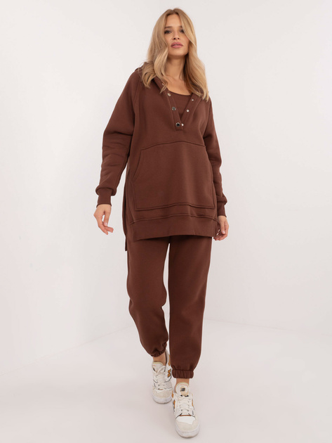 Hurt Brązowy trzyczęściowy komplet basic z topem