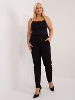 Czarne spodnie dresowe plus size Kairi