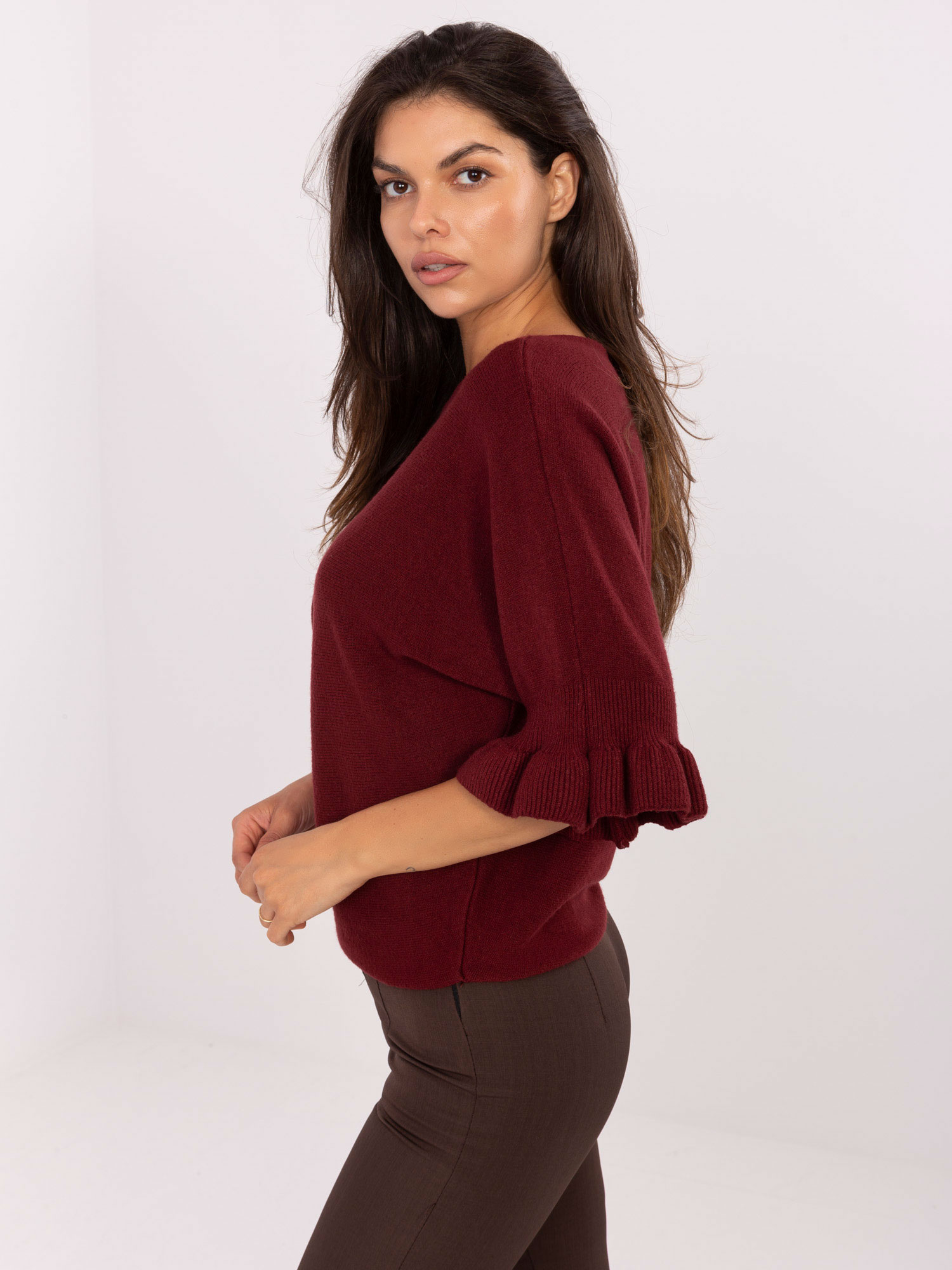 Sweter bordowy