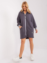 Hurtownia Grafitowa bawełniana bluza rozpinana  