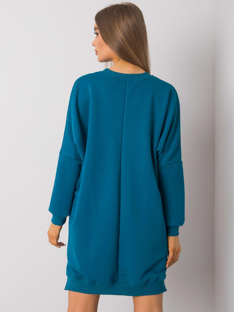 Morska sukienka dresowa z długim rękawem Odile RUE PARIS