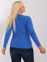 Hurt Ciemnoniebieska dopasowana bluzka plus size