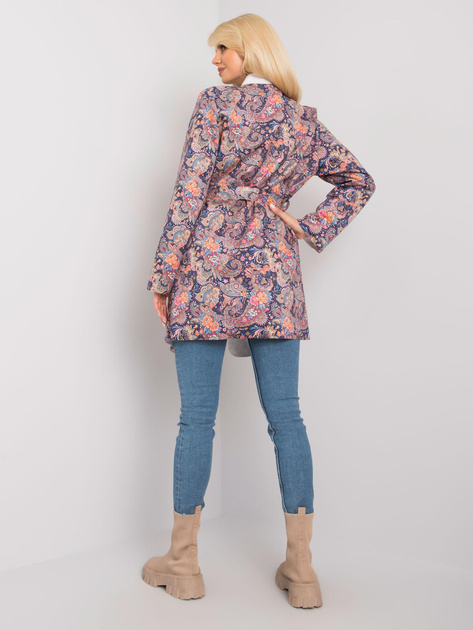 Fioletowy wzorzysty płaszcz damski Aggie