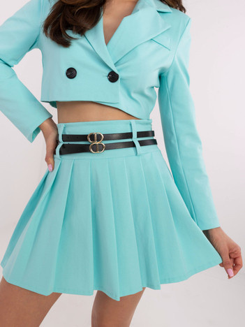 Hurt Mint pleated skirt suit.