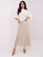 Ecru sweter boucle o kroju oversize