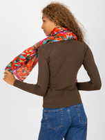 Hurtownia Czerwona bawełniana chusta z nadrukiem 