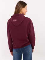 Burgundowa damska bluza z kapturem SUBLEVEL 