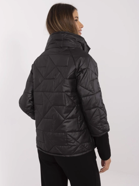 Hurt Czarna pikowana kurtka z długimi ściągaczami