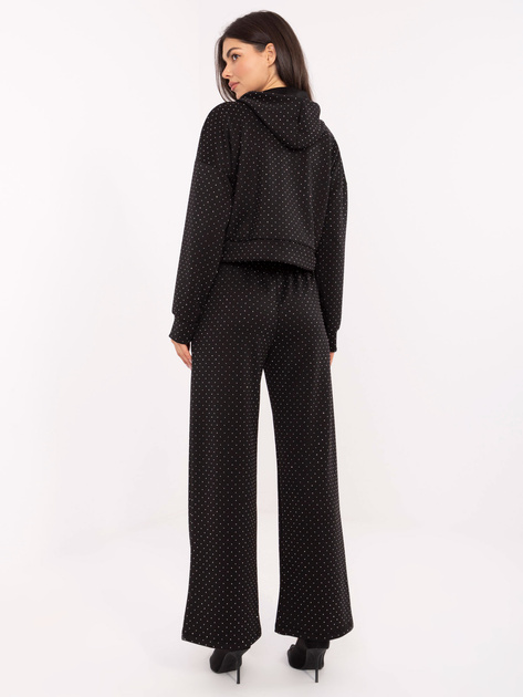 Czarny damski komplet z troczkami RUE PARIS