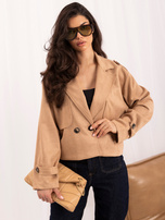 Kameljacke aus Wildlederimitat mit Futter.