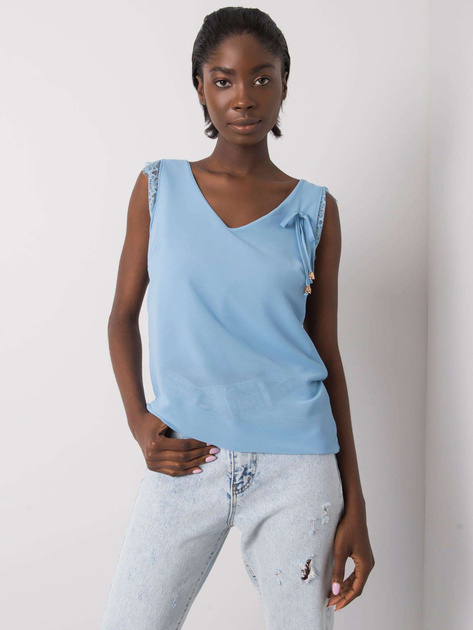 Niebieski top z koronką Sapphire