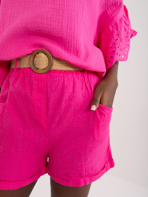 Hurtownia Fuksjowe szorty z kieszeniami