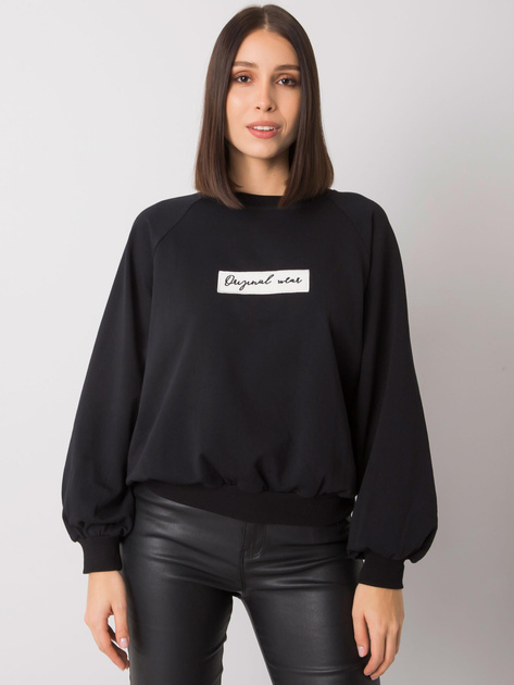 Czarna bluza plus size bez kaptura Hariette