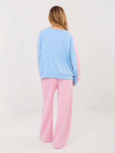 Pastelowy różowy dwuczęściowy komplet oversize