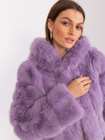 Hurt Jasnofioletowa kurtka przejściowa z zapięciem na haftki