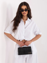 Biała rozpinana koszula z sztruksu 