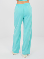 Miętowy dresowy komplet z prostymi spodniami RUE PARIS 