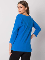 Dunkelblaue Baumwollbluse mit dem Aufdruck Cantrice.