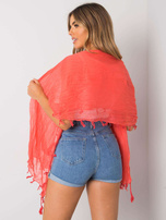 Koralowa chusta z wiskozy