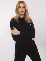 Czarny dwuczęściowy komplet ze spodniami 