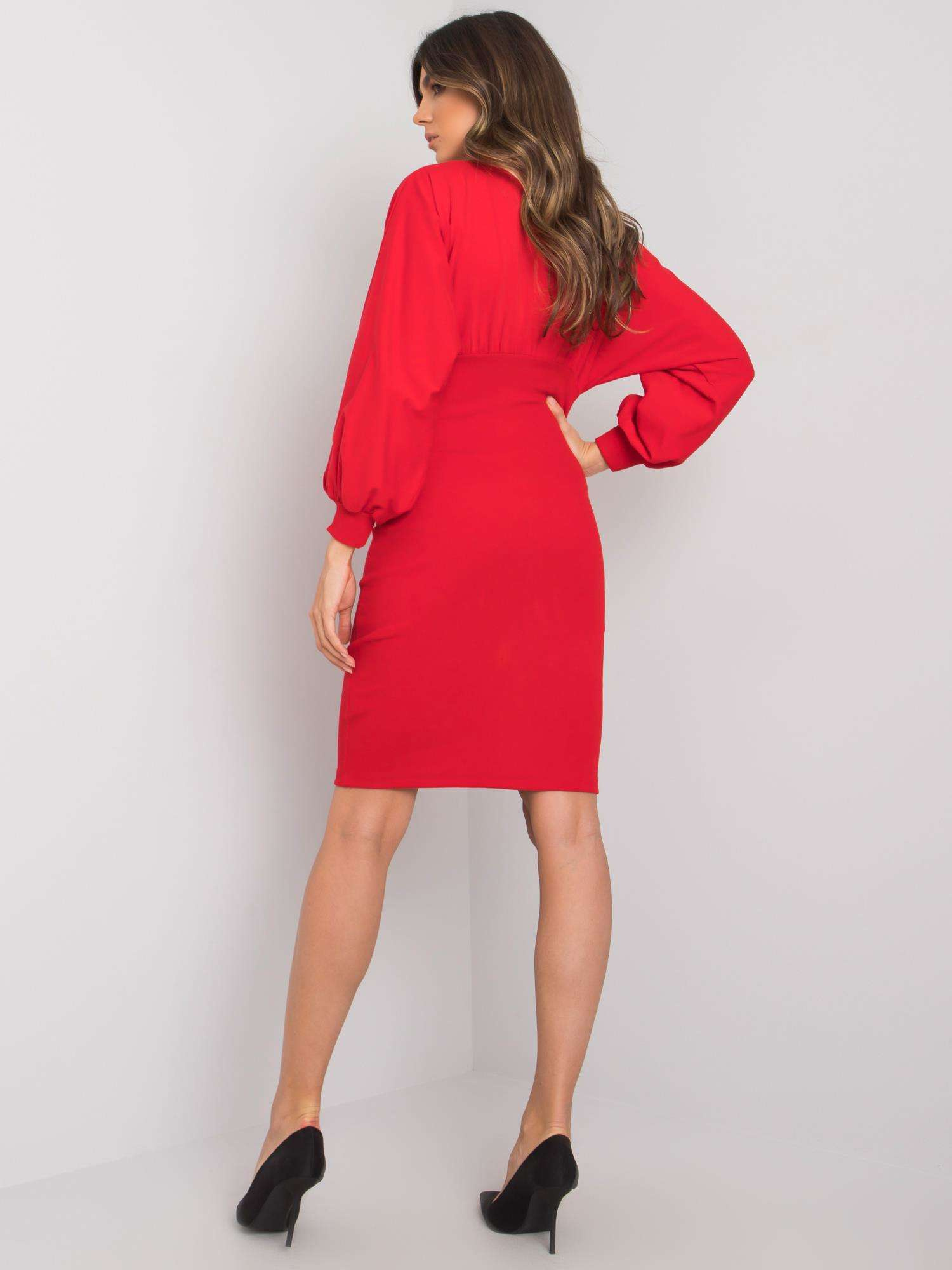 Red fitted dress Violette RUE PARIS.