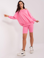 Hurt Różowy trzyczęściowy top casualowy z bawełny