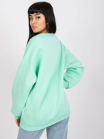 Miętowa bluza dresowa z nadrukiem Los Angeles 