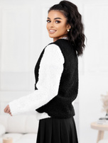 Czarna kamizelka baranek z zapięciem na guziki