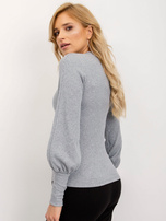 Gray striped blouse Lauren RUE PARIS.
