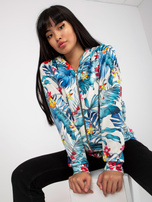 Hurt Biało-niebieska aufknöpfbare Sweatshirt mit Druck RUE PARIS.