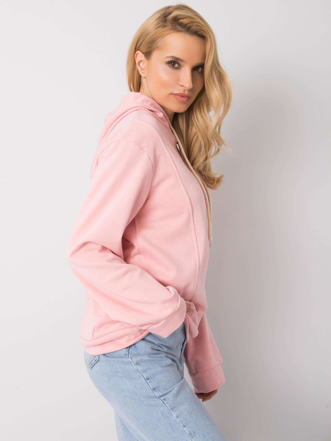 Jasnoróżowa bluza z kapturem Emy
