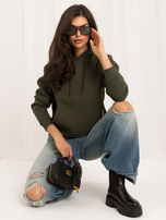 Hurt Khaki dresowa damska bluza basic kangurka RUE PARIS